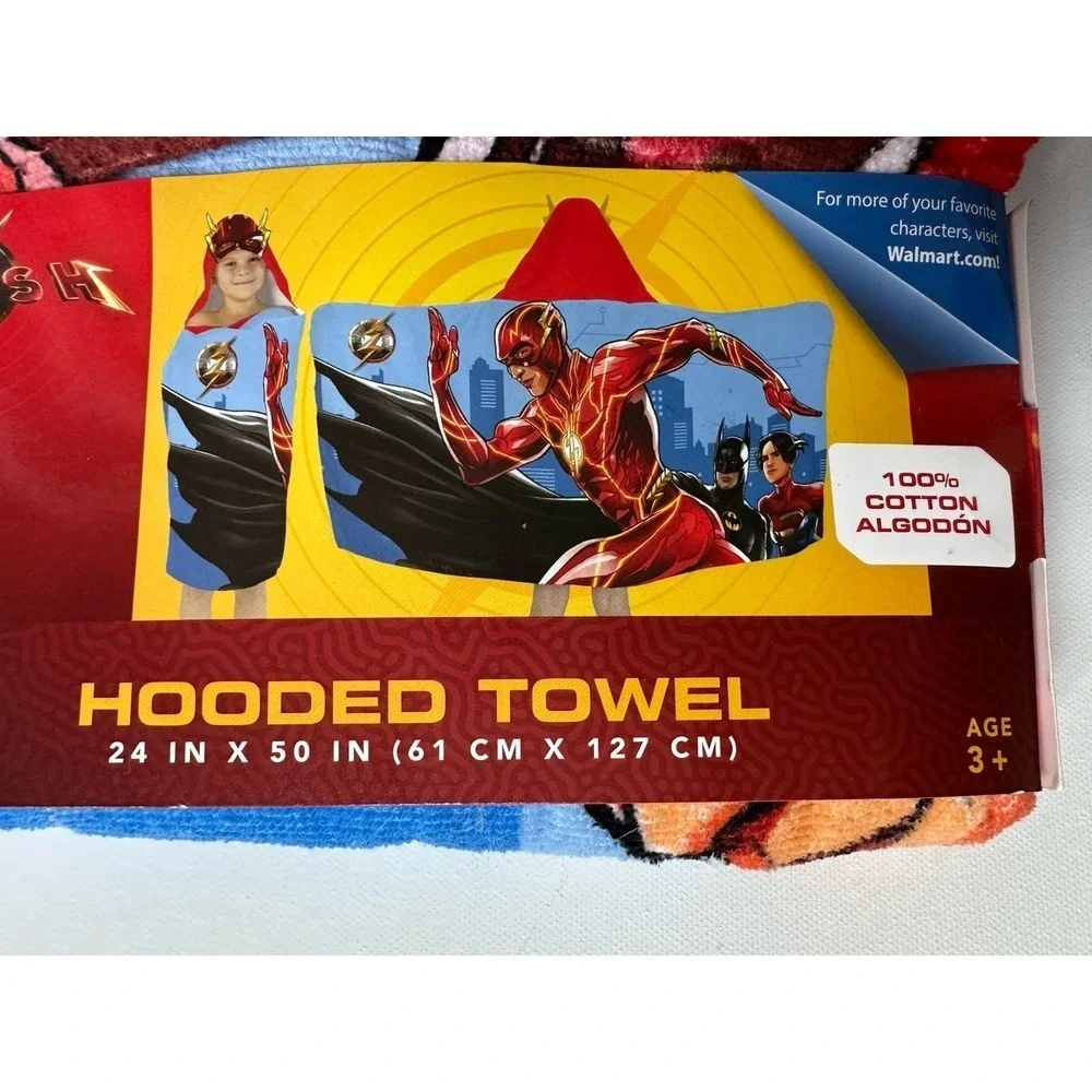 DC Flash Hooded Towel Boys Beach Towel Bath Towel